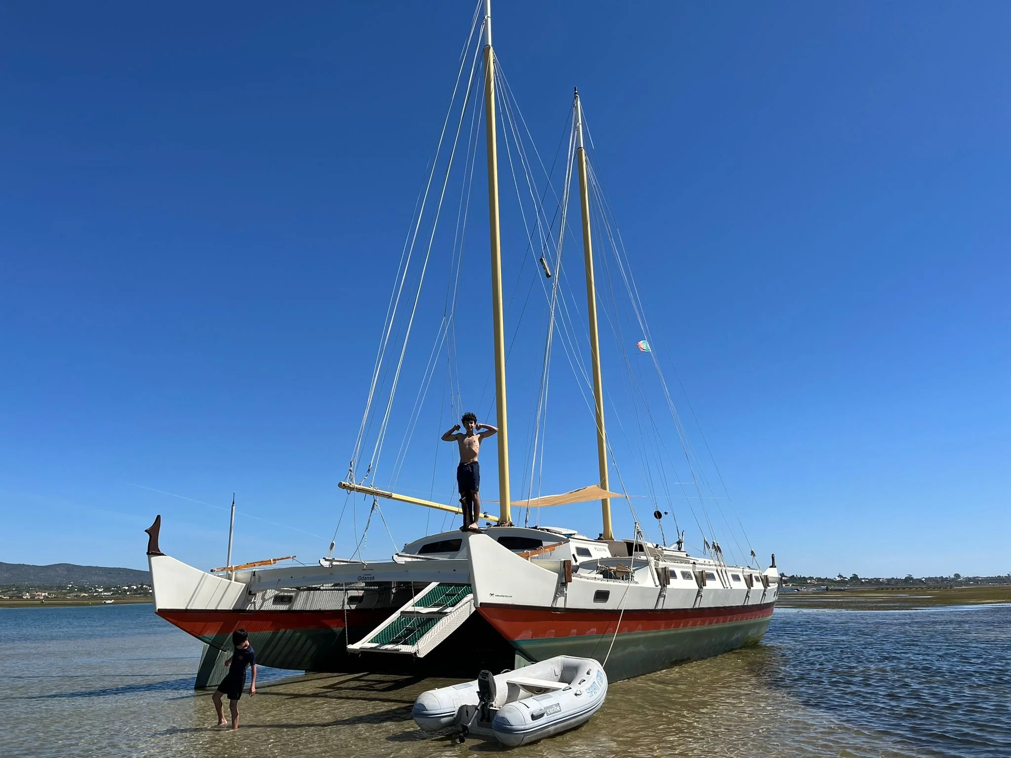 Life At Anchor On Spirit Of Gaia James Wharram Designs Pahi 63 