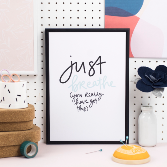 Just Breathe A4 Print