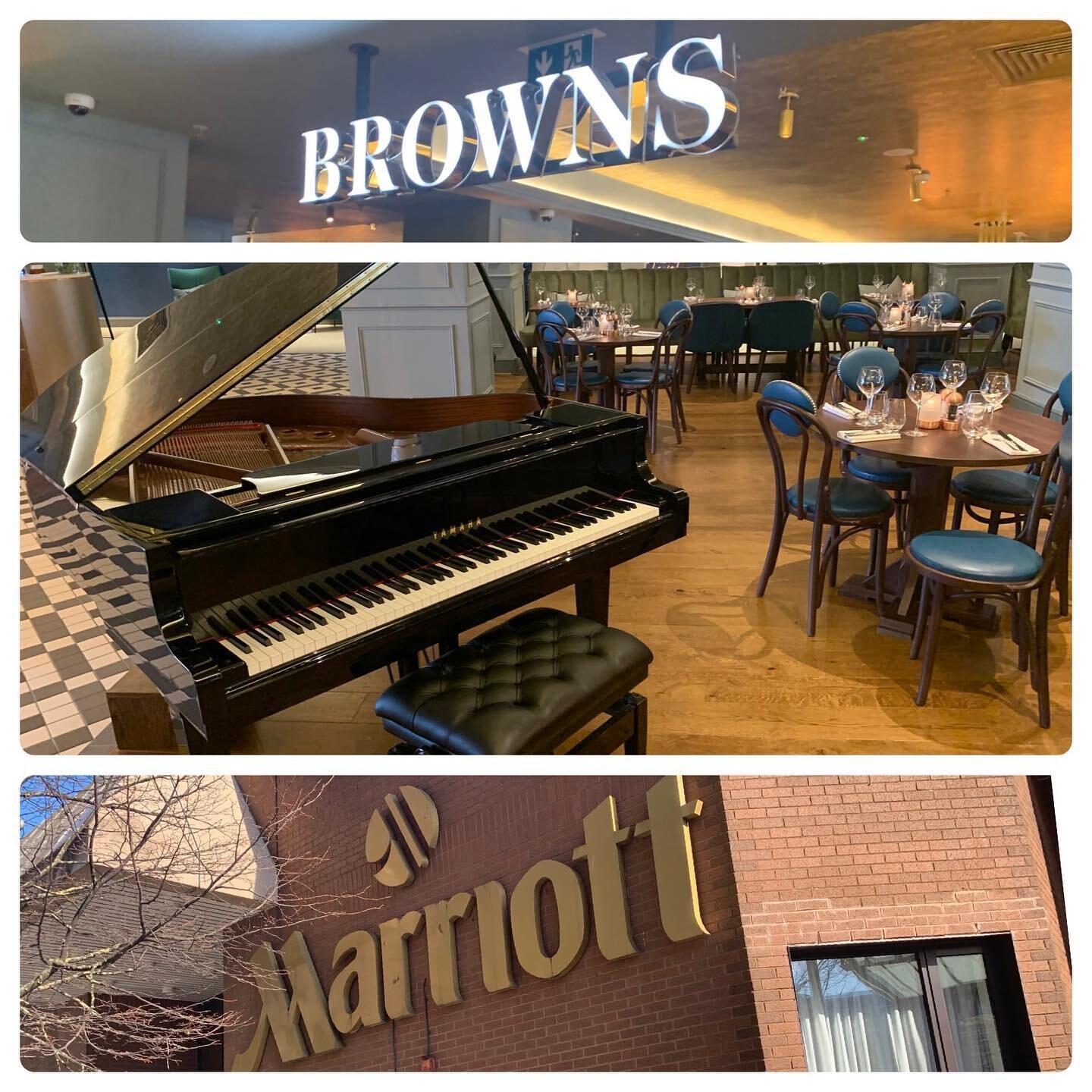 Interesting afternoon tuning at Browns restaurant in the Marriot Hotel, Cardiff&hellip;A rather smart YAMAHA GB1&hellip;In a rather swanky restaurant. Lovely setting. 🎹😎💪