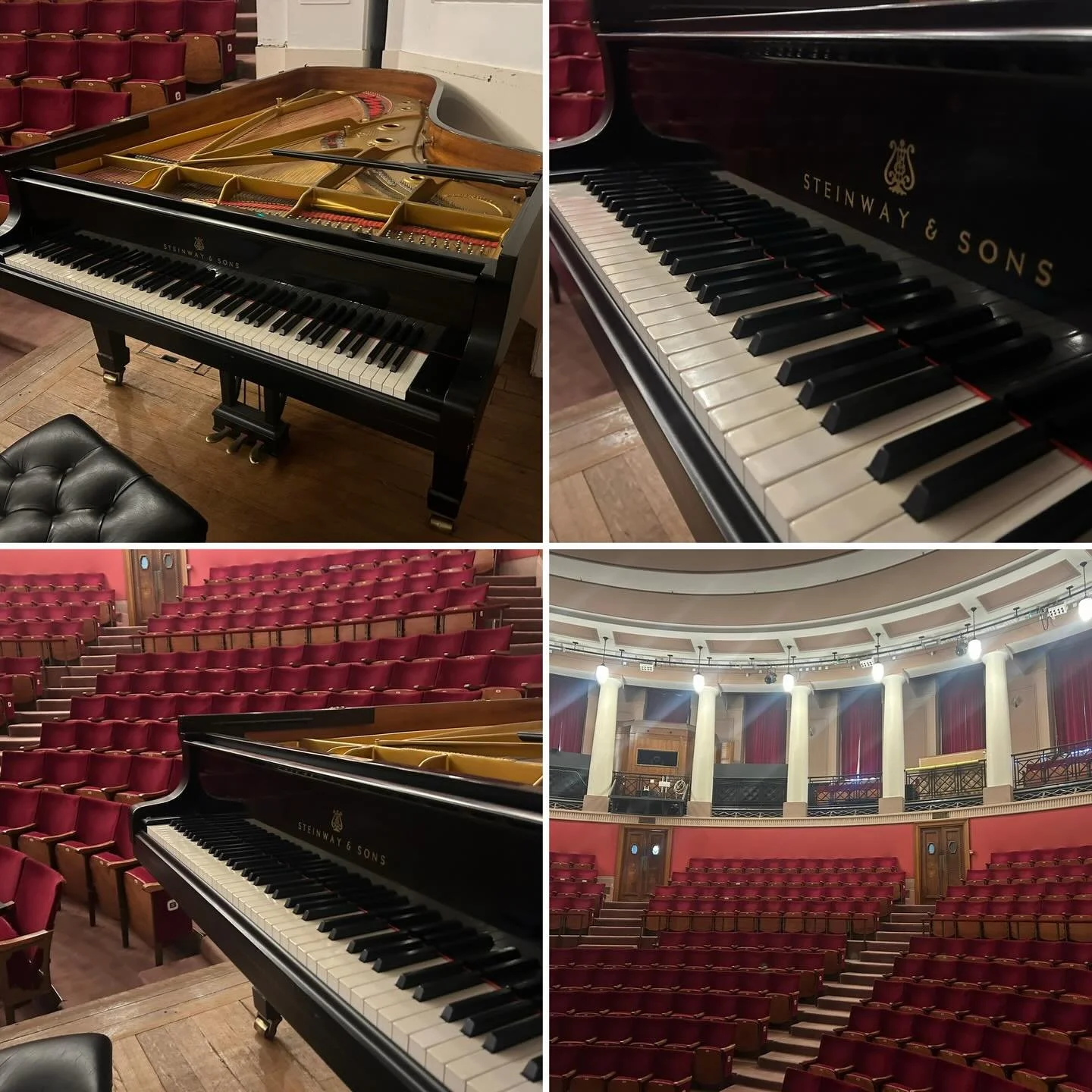 Tuning the Steinway Concert Grand at the Reardon Smith Theatre in the National Museum of Wales, Cardiff. 👍🏻😎🎹