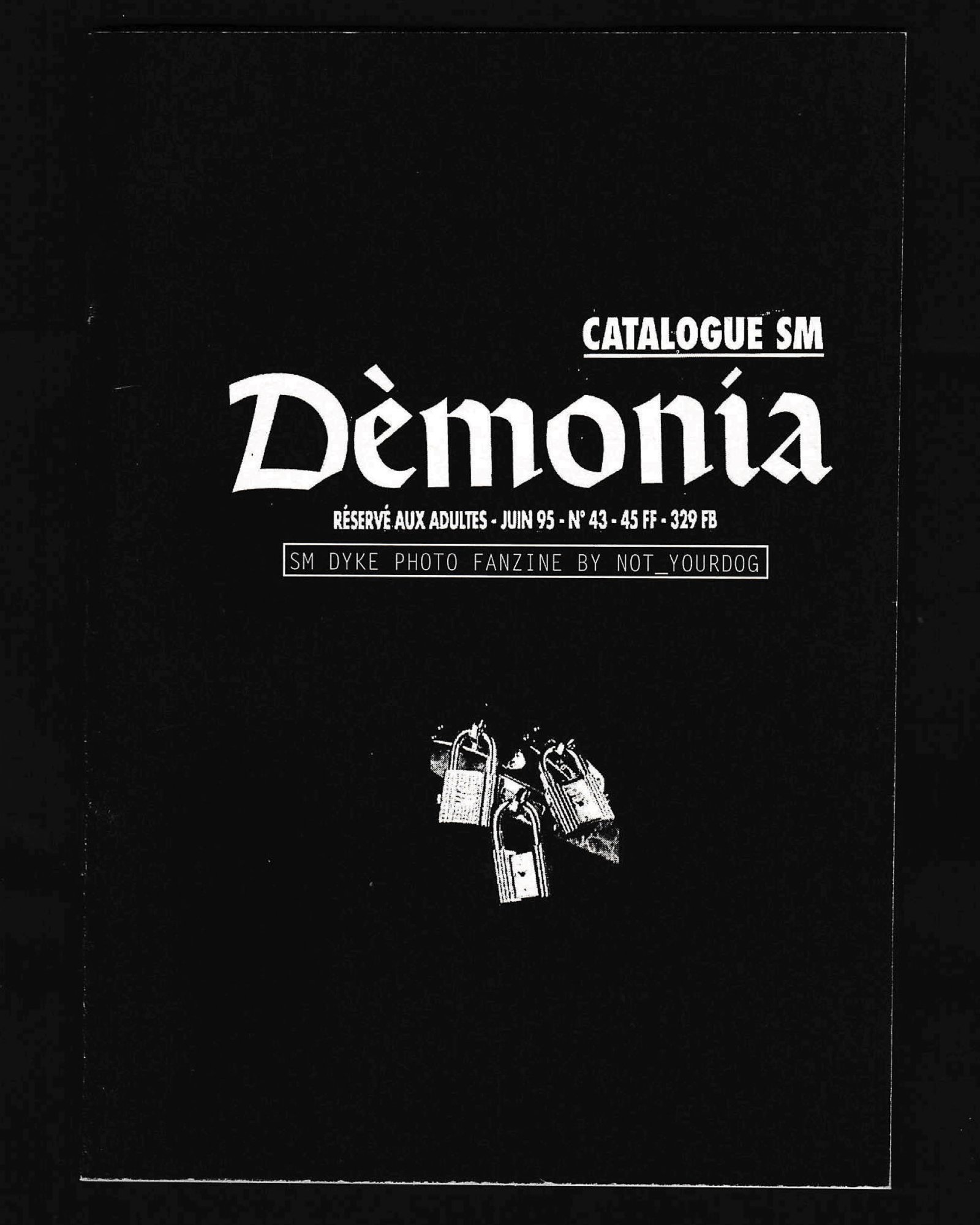 Demonia SM Dyke Photo Fanzine by Not_YourDog - Xerox version - Lost and Found Press (2025)