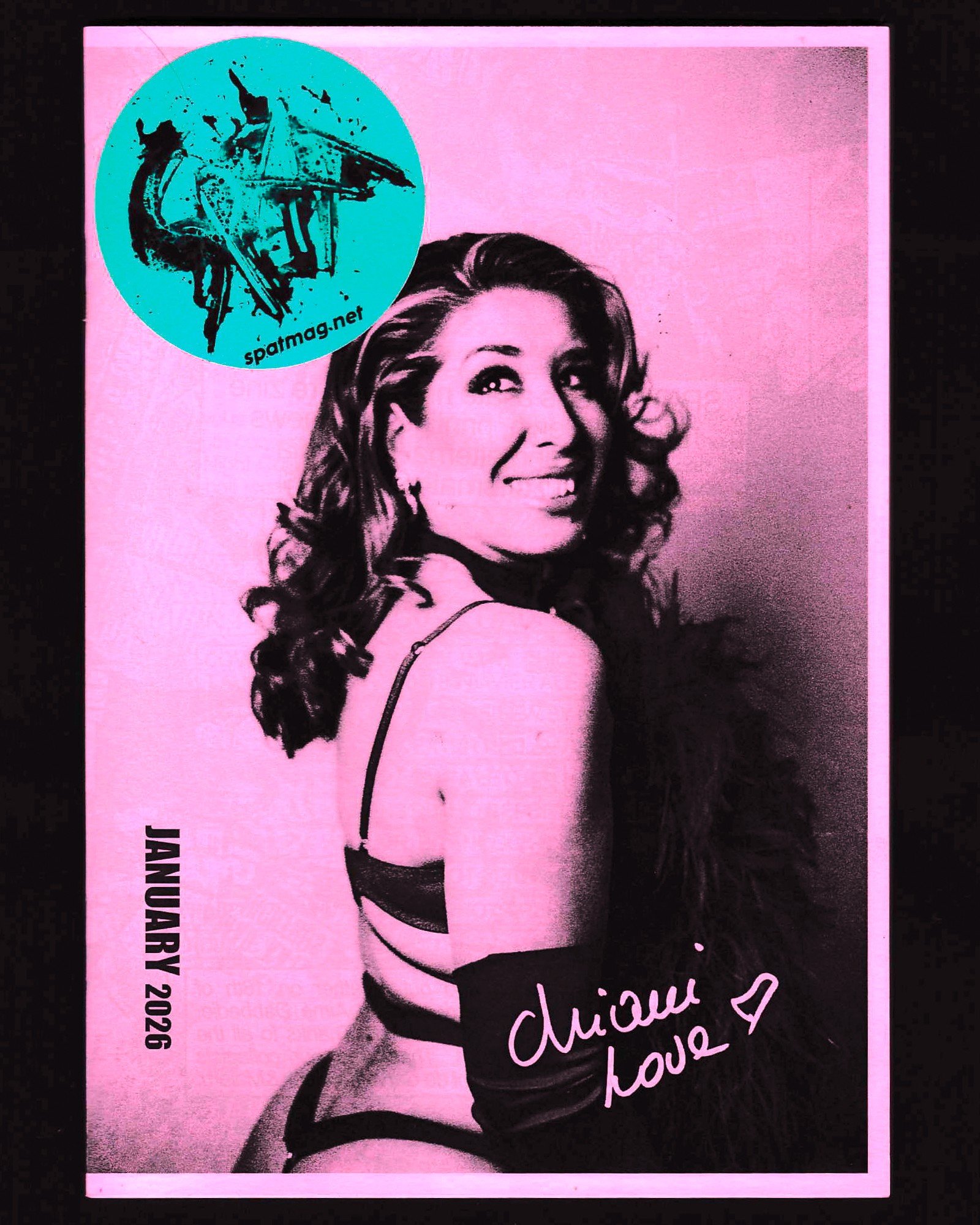 SPAT!MAG - Issue 4 (Jan. 2026) Chiqui Love cover - zine by BLEACH and Aimé Dabbadie