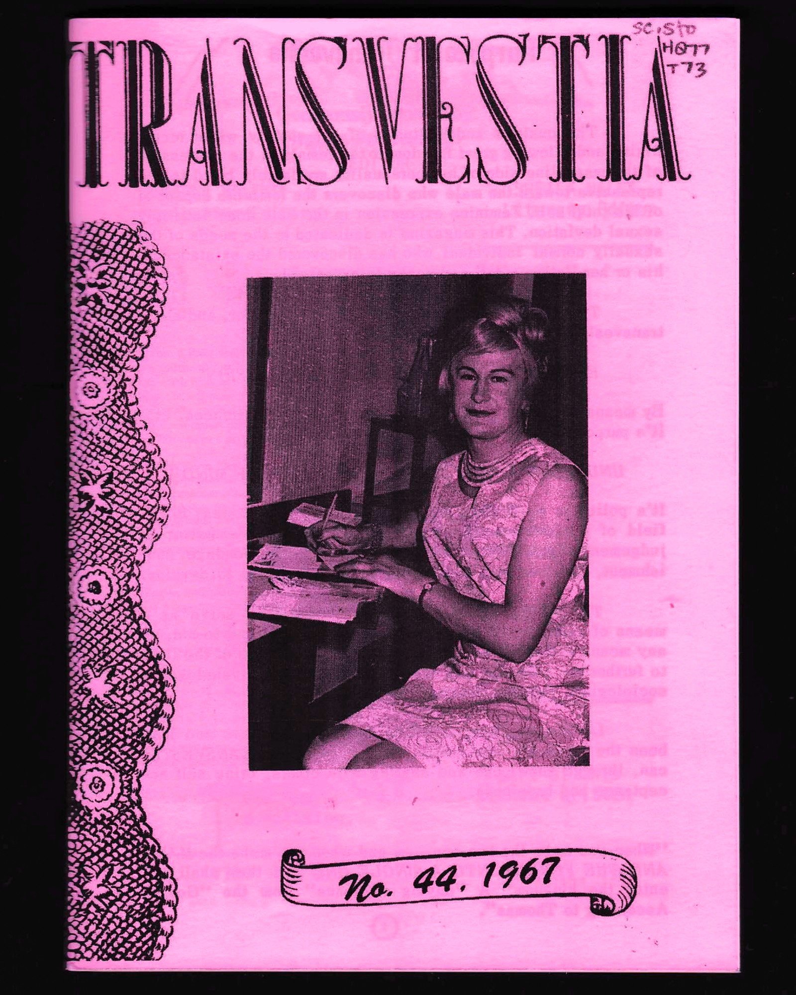 Tranvestia No. 44 by Virginia Prince (USA - 1967  Reprinted by Lost and Found Press in 2025)