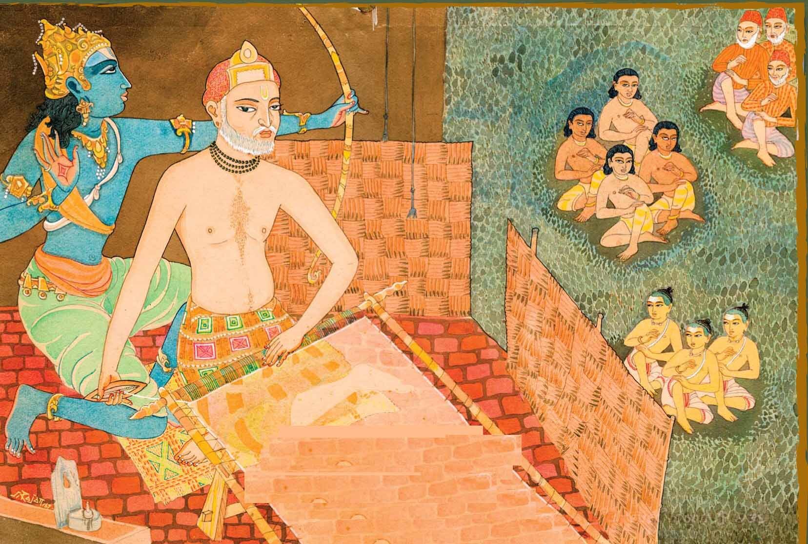 An illustration depicting his syncretism with poetry that reached far and wide and his followers belonged to several communities across the Indian subcontinent.