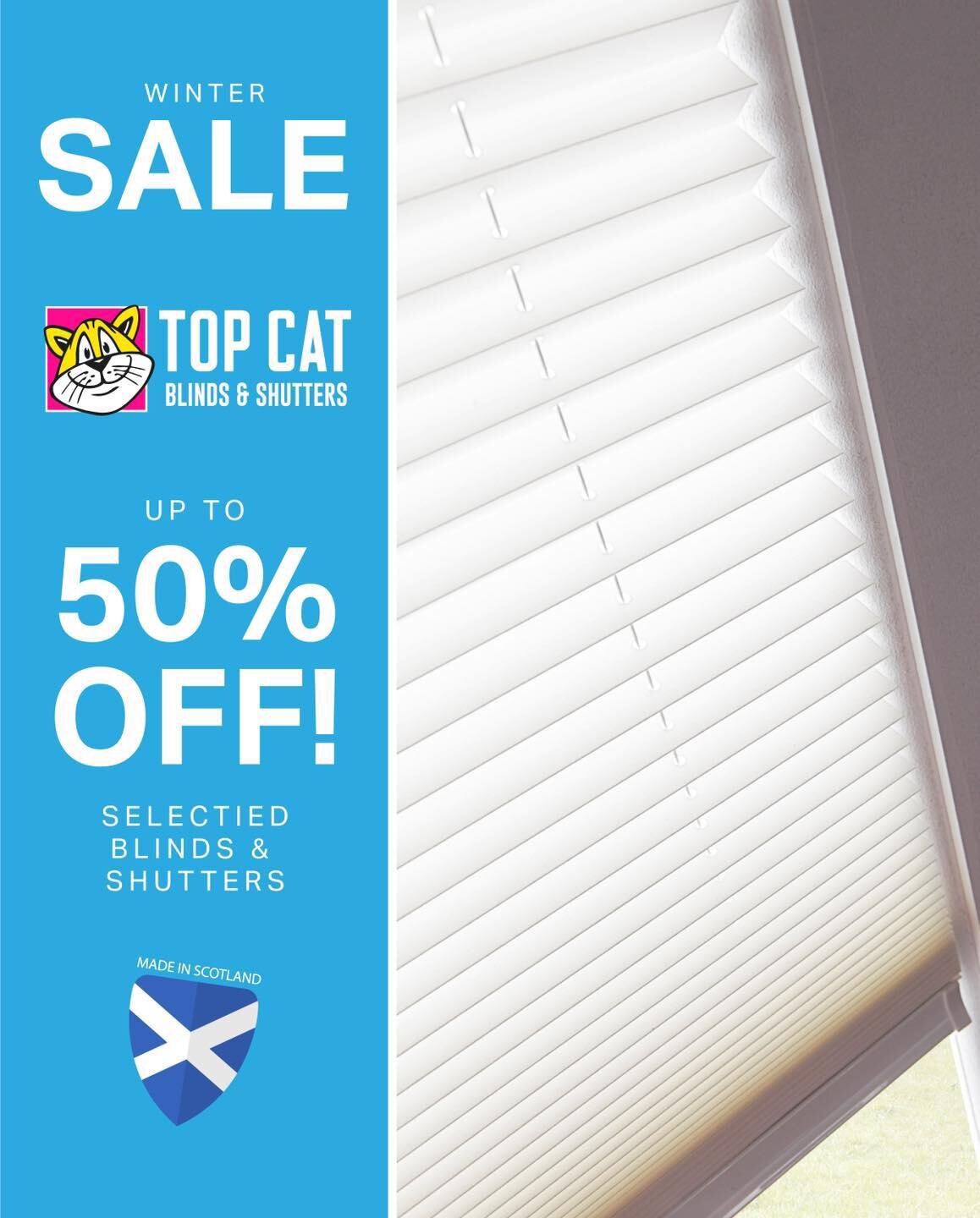 🏴󠁧󠁢󠁳󠁣󠁴󠁿 Scotland&rsquo;s Premier Blinds &amp; Shutters
🔥 LAST CHANCE TO SAVE! - UP TO 50% OFF!
✅ FREE Measurement, Quote &amp; Fitting
📝 Call or message for an appointment now!
☎️ 0141 212 6966 | www.topcatblinds.co.uk