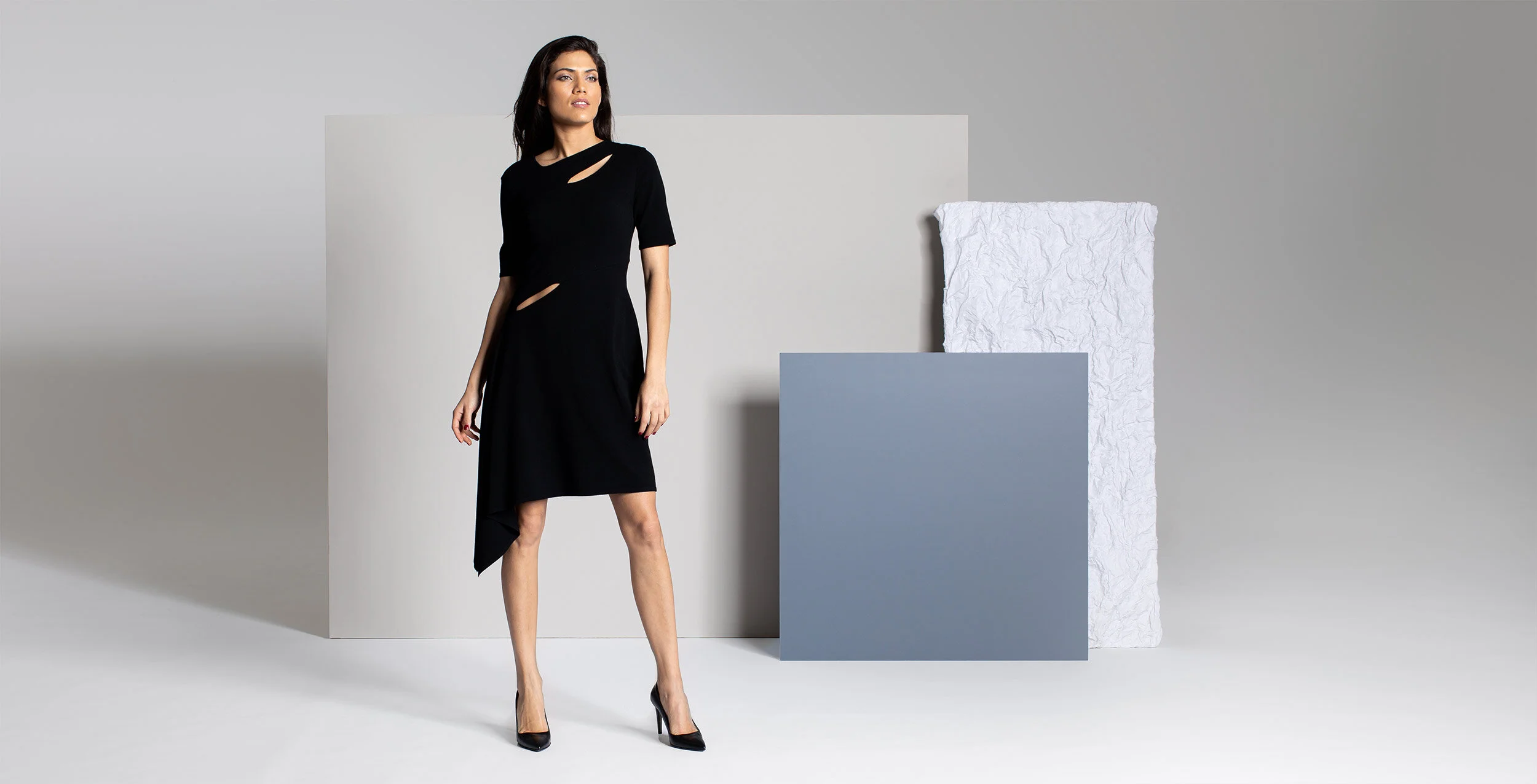 Ferramosca luxury black dress, Italian made, Precious line (Copy)