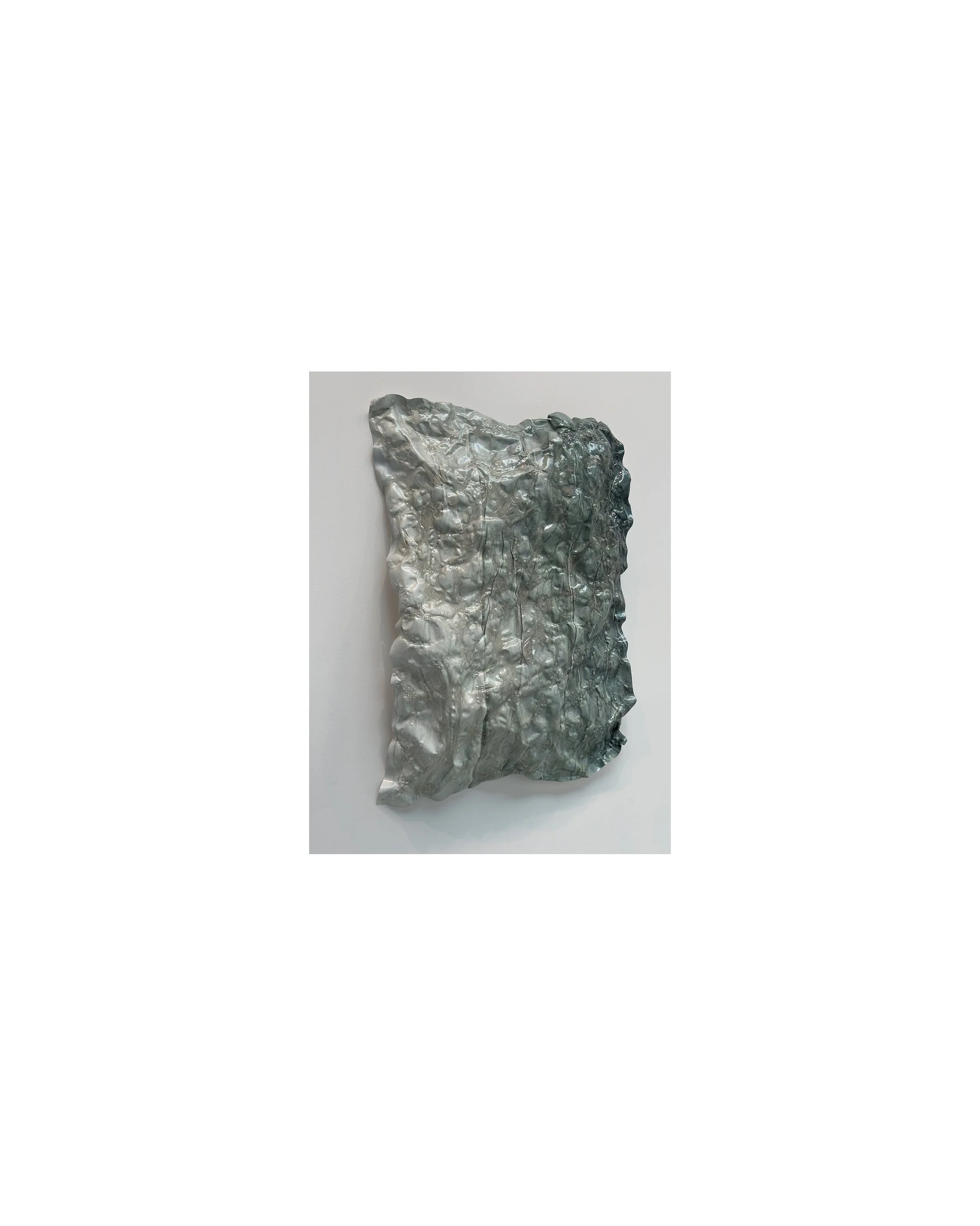 foldtogram (chromo blue, part 2), iteration 1    I    2026    I    light sensitive emulsion coated paper object   I    installation dimensions variable    I    arms ache avid aeon: Chapter 9 in In Minor Keys curated by Koyo Kouoh in the 61st Internat