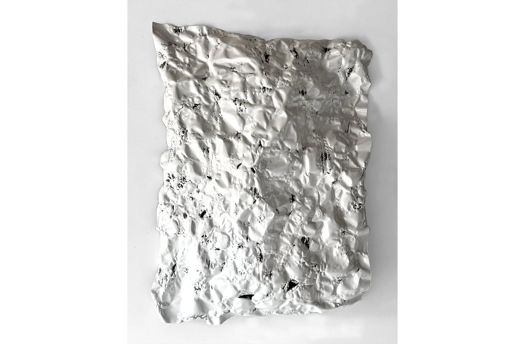 foldtogram (chrmo white   I   40 x 30)', 2025   I   light sensitive emulsion coated object   I   40 x 30 x 6 inches