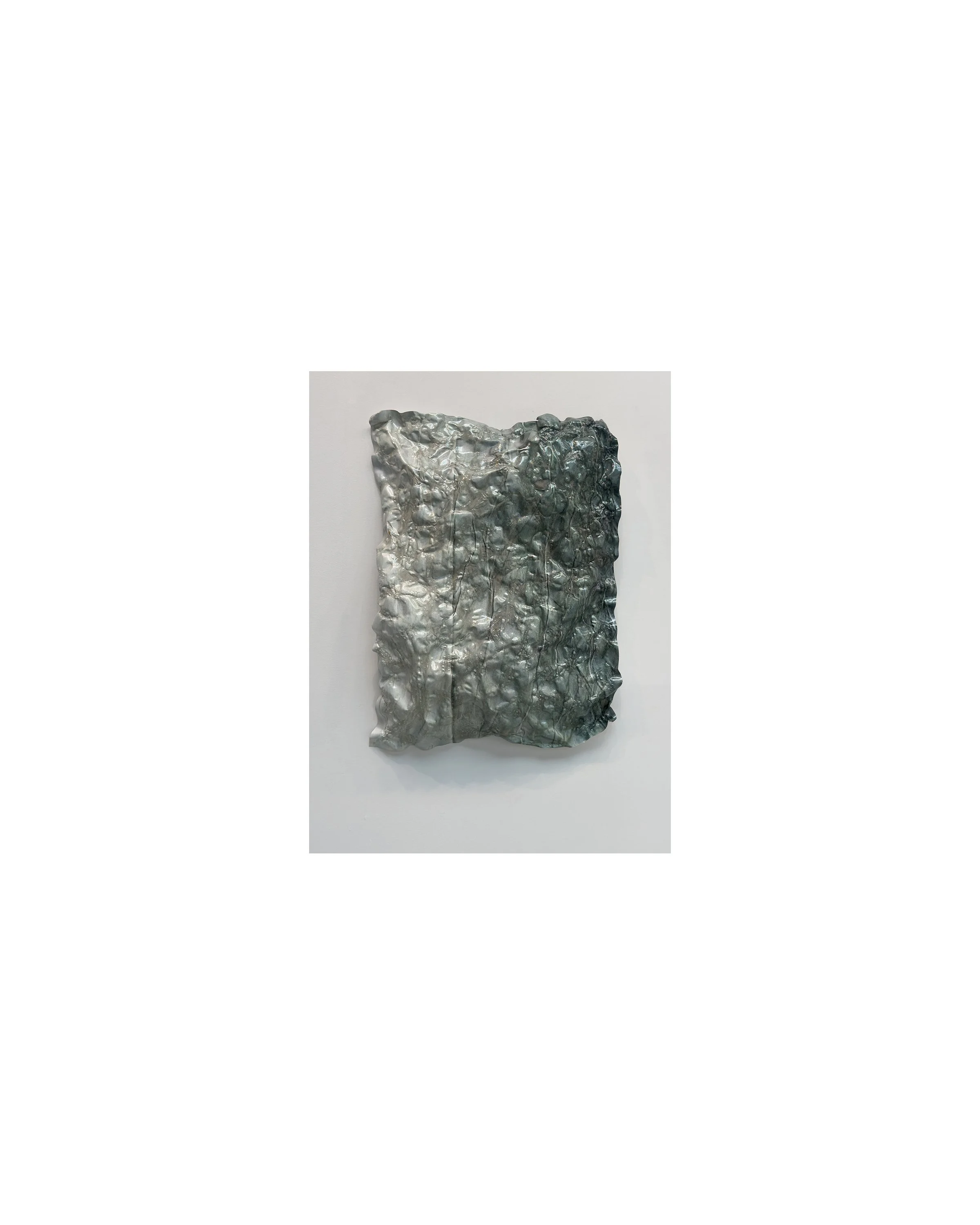 foldtogram (chromo blue, part 2), iteration 1    I    2026    I    light sensitive emulsion coated paper object   I    installation dimensions variable    I    arms ache avid aeon: Chapter 9 in In Minor Keys curated by Koyo Kouoh in the 61st Internat