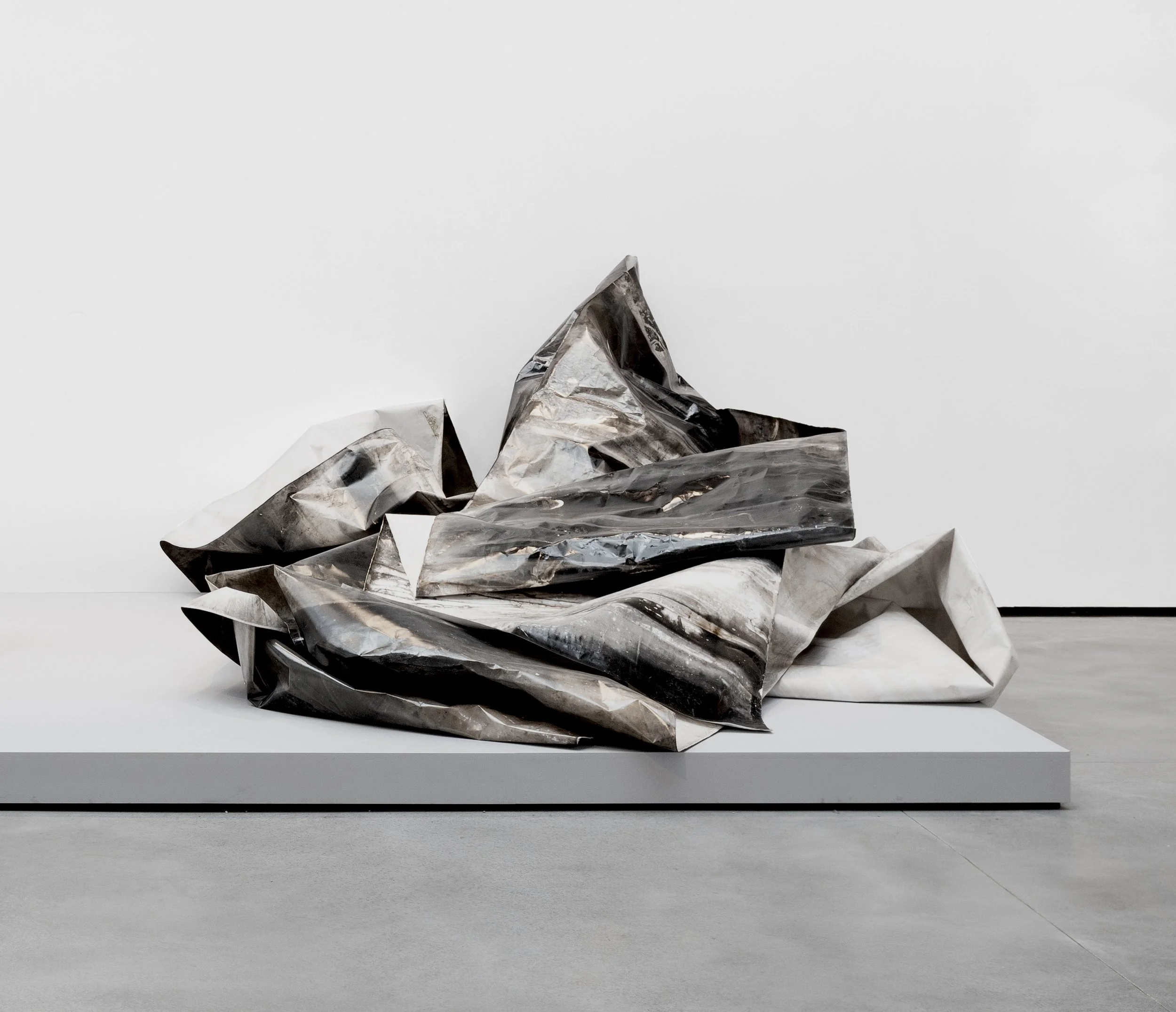 foldtogram (brackish waters, NYC / Venezia, rcp 95 ft x 50 in), iteration 1    I    2026    I    light sensitive emulsion coated paper    I    95 ft x 50 in / 2896 x 127 cm, installation dimensions variable    I    arms ache avid aeon: Chapter 9 in I