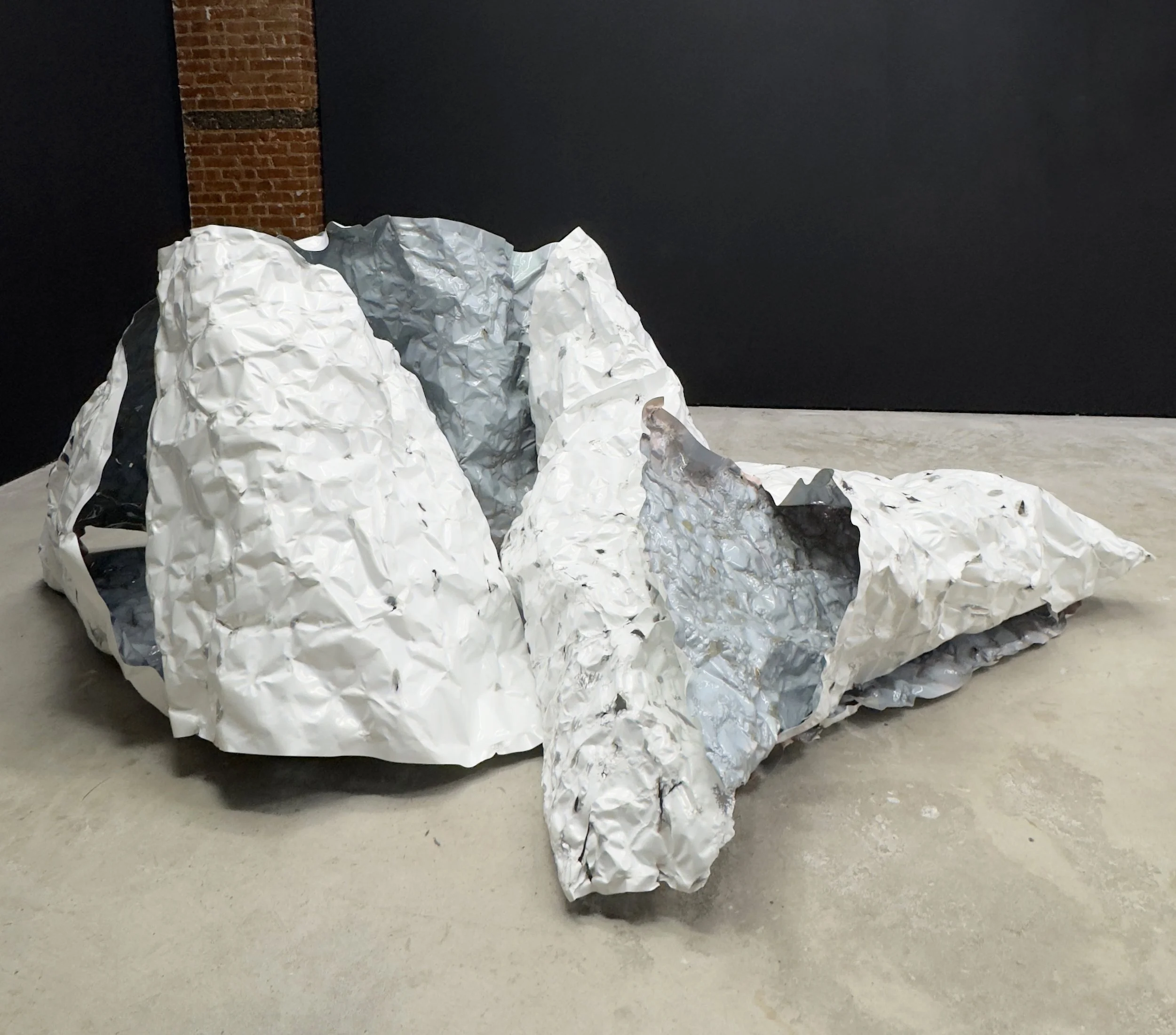 foldtogram (chromo white/blue, winter), iteration 1    I    light sensitive emulsion coated paper    I    40 ft x 50 inches/ dimensions variable    I     Chapter 8  arms ache avid aeon, Participant Inc., NYC