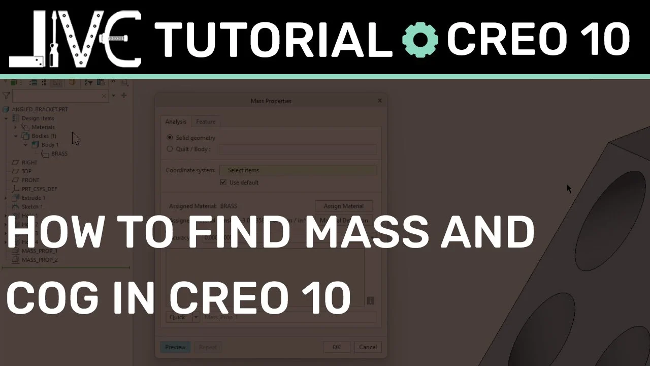 Finding Mass Properties and Center of Gravity in Creo Parametric: A Step-by-Step Guide