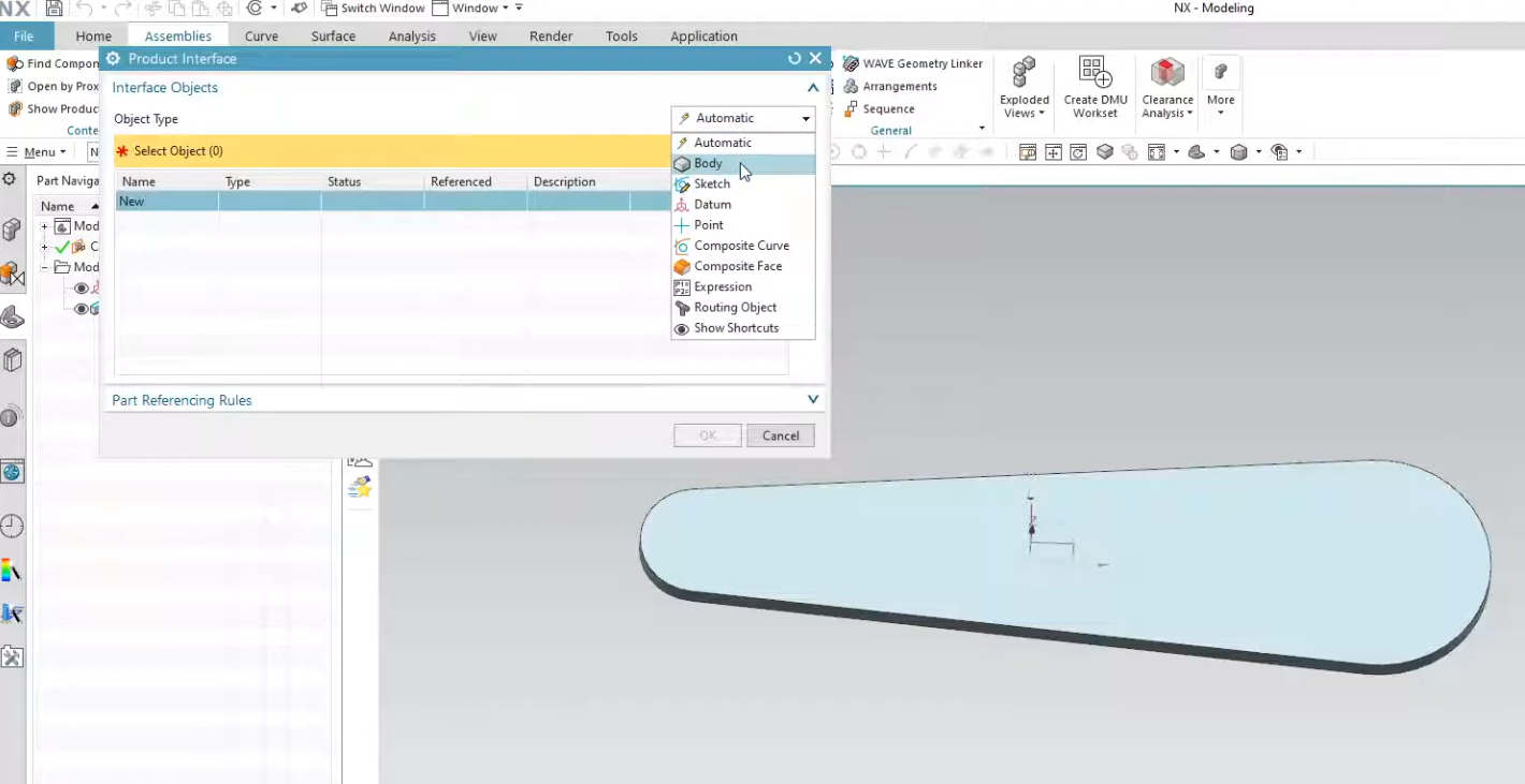 How to Use the Product Interface Command in Siemens NX