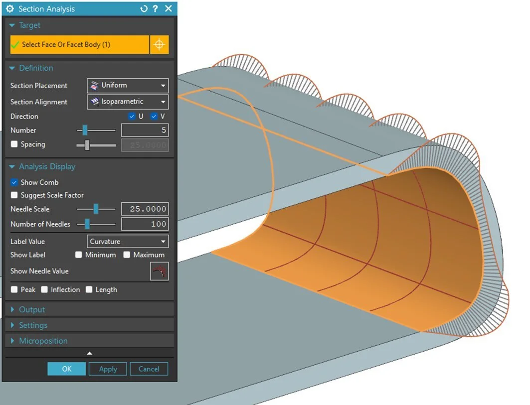 Screenshot of Siemens NX CAM toolpath generation and electrical routing harness design during a specialized engineering training module.