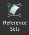 The Reference Sets command icon in the Siemens NX Assemblies ribbon, used for managing which part geometry is visible in an assembly.