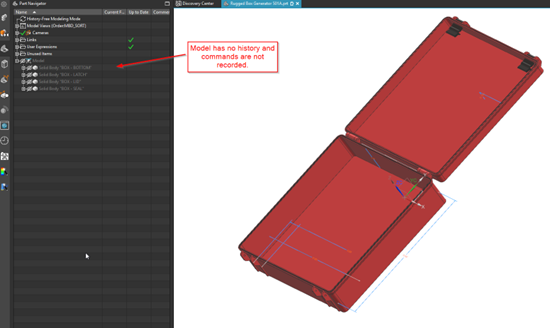 Understanding History-Free Modeling in Siemens NX: How to work with imported CAD data and 'dumb solids' using Synchronous Technology when no feature history is recorded.