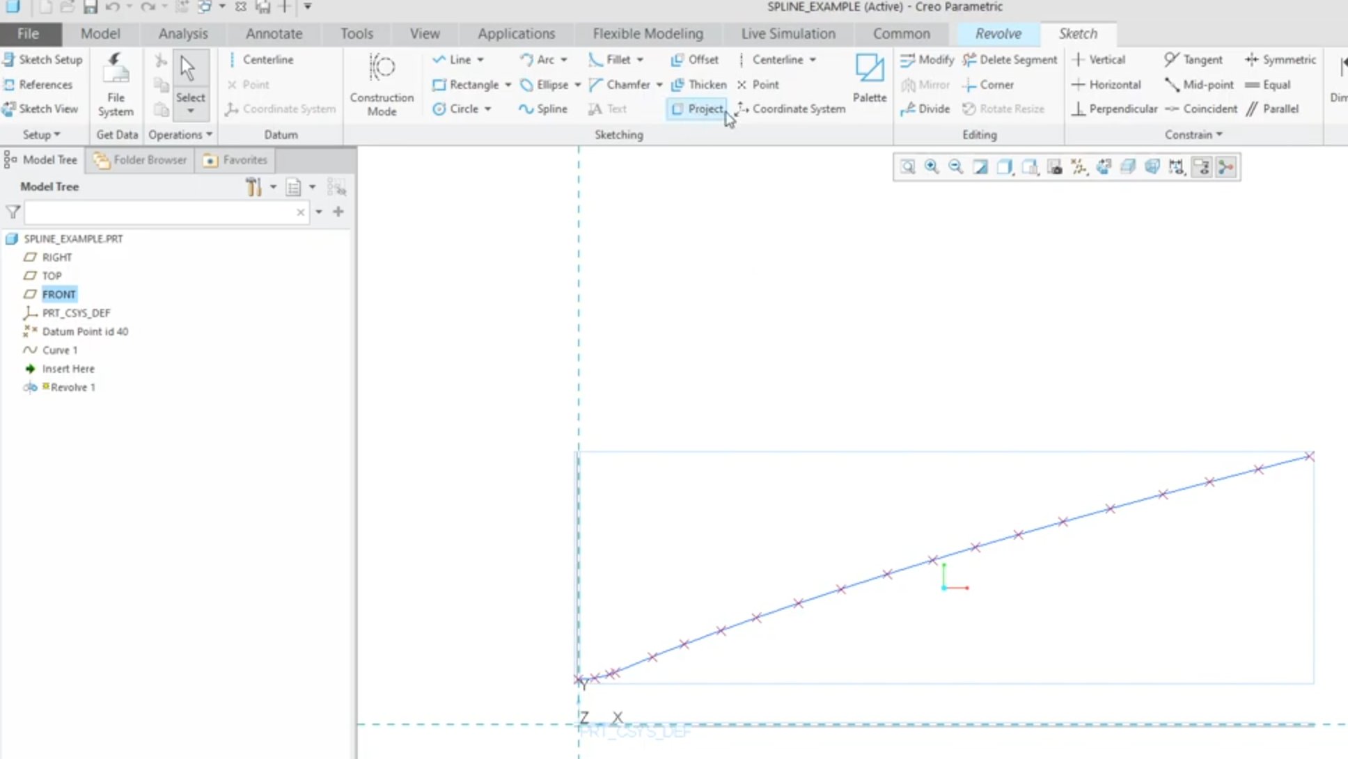 PTC Creo Parametric training module for advanced surfacing, ISDX style features, and G2 curvature continuous geometry design.