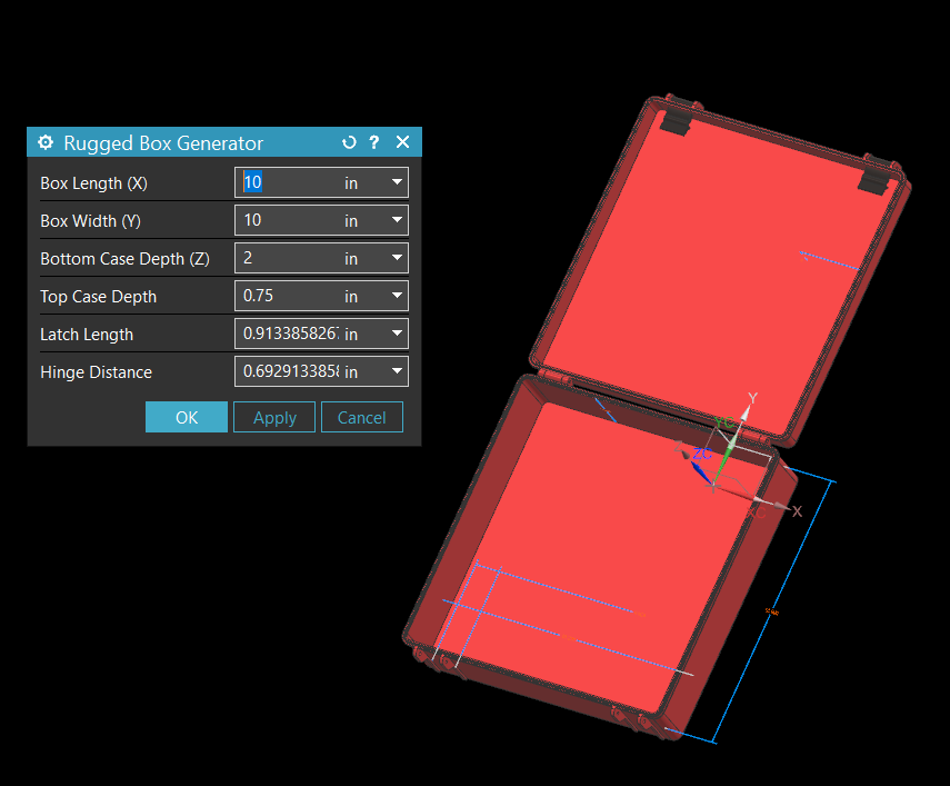Customer requested part template to be able to generate enclosures for any product. ##