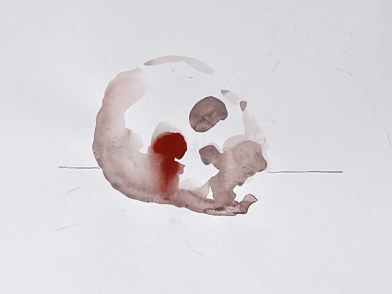 White Skull with Shot Eye