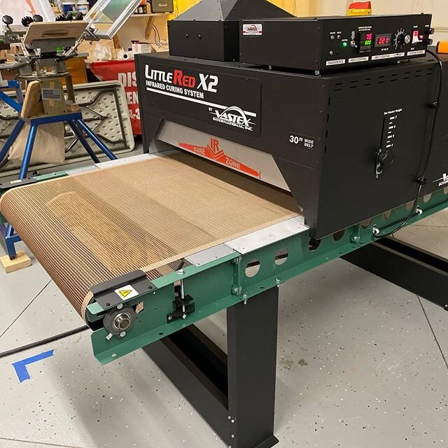Beyond stoked to get this Vastex dryer in the shop and wired up! It&rsquo;s going to take my printing to the next level 😎🔥 stay tuned for some epic prints #screen printing #ryonet #disneyscreenprinting