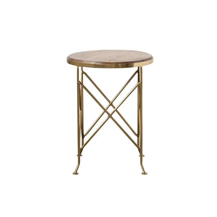 Brasango Wood Side Table Vintage Home Brasango Wood Side Table, Wood And Brass Side Table