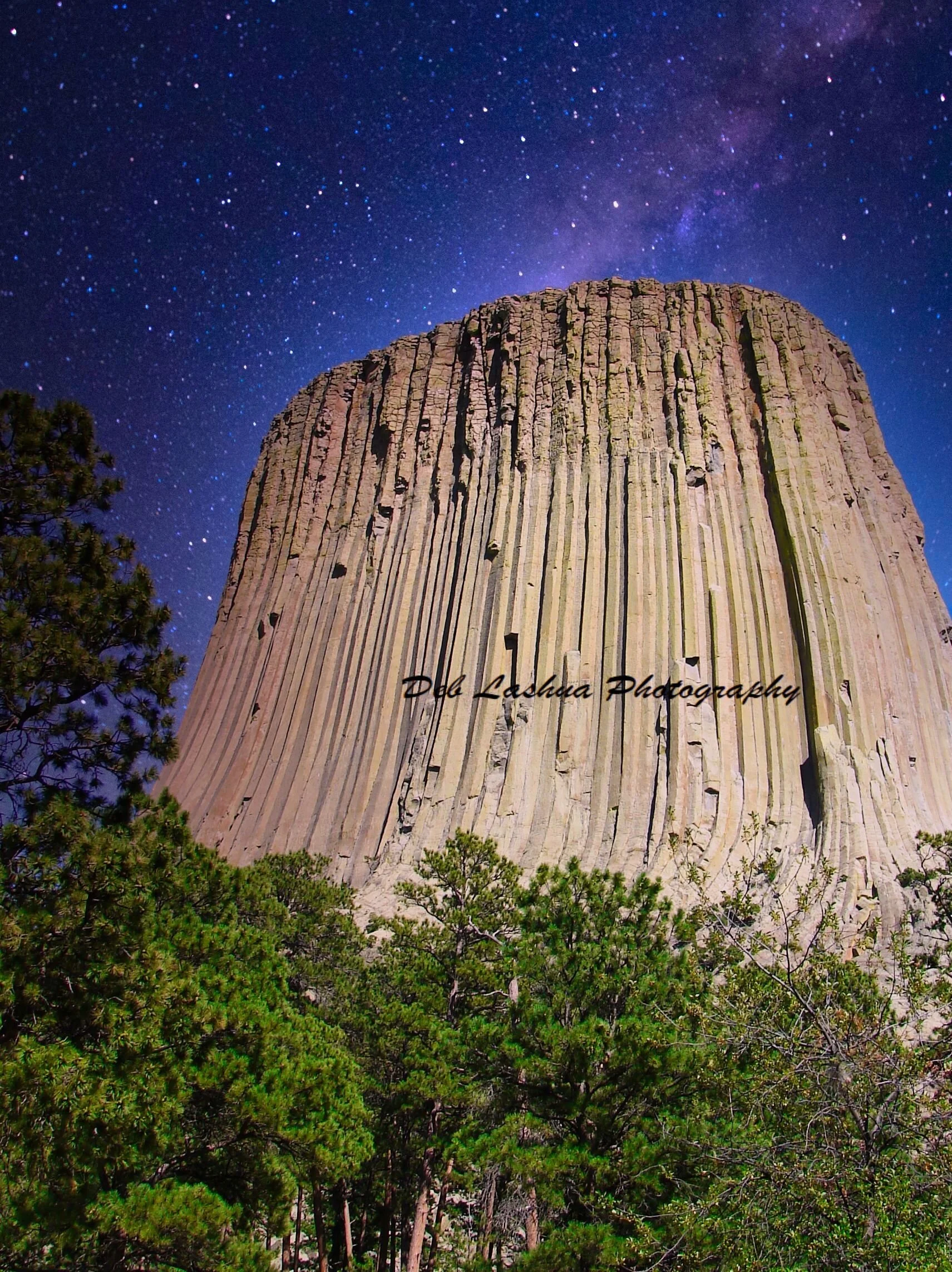 Devils Tower Beneath the Stars