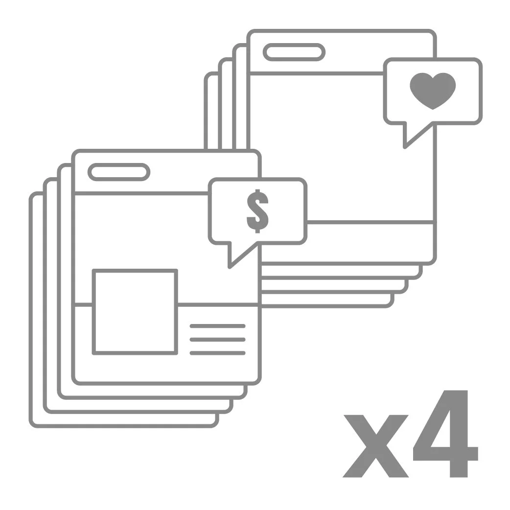 Social + Email Bundle (4 each/month)