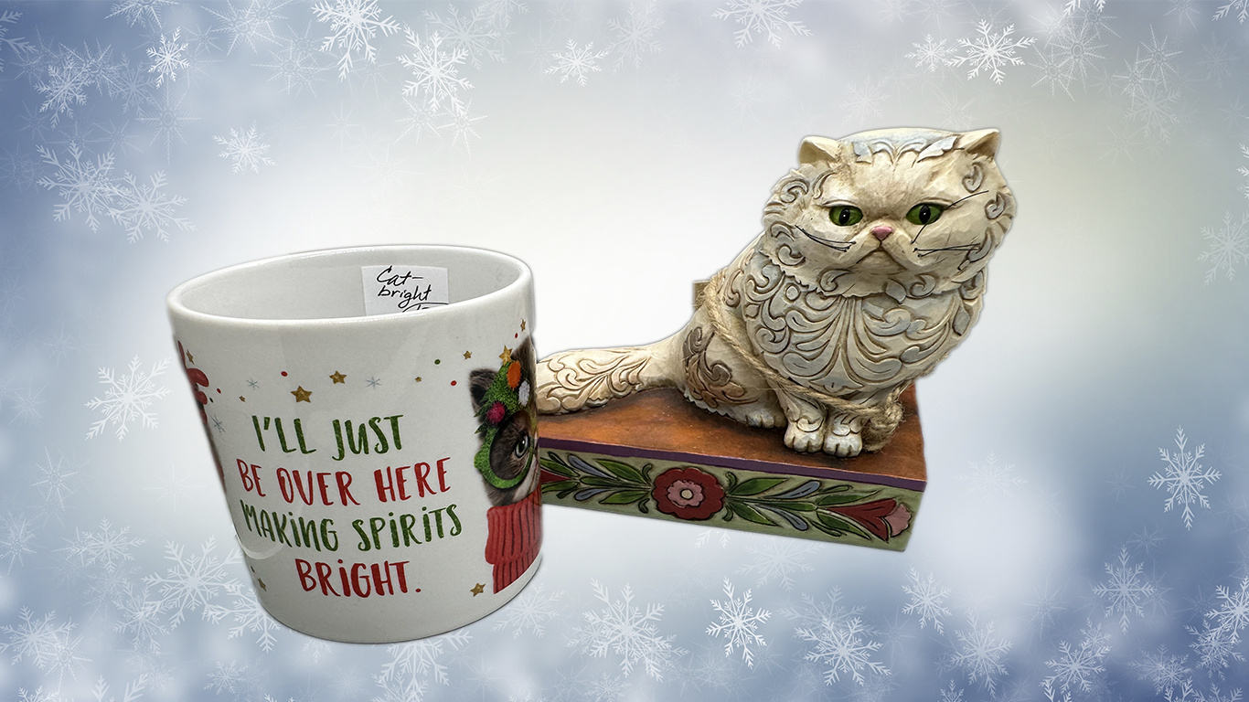 Cat Brights Mug and Jim Shore Victoria Cat