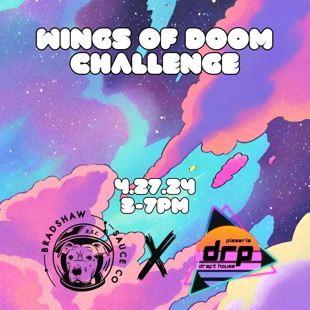 It's springtime in Del Ray and that means it's time once again for the Wings Of Doom Challenge hosted by our friends at @drp_og This year's DRP Throw Down will feature an all new Pizza Roll eating competition as well as our hottest Wing Challenge to 