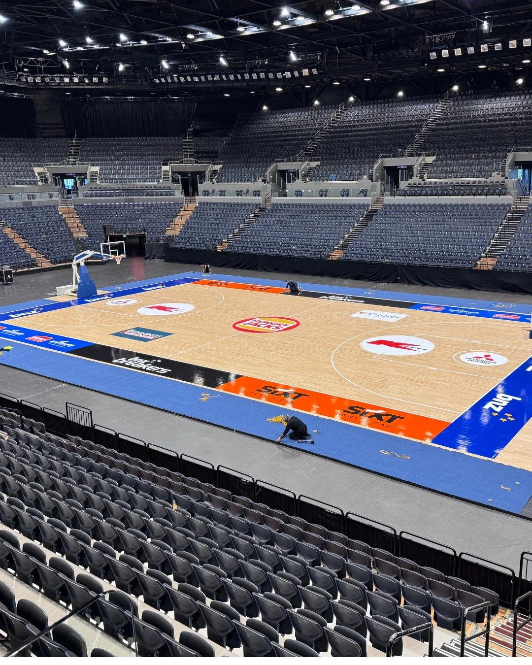 Bringing the court to life for the NZ Breakers @breakersnz 🏀🔥 Precision vinyls, bold graphics, and a finish that’s made to perform under pressure.