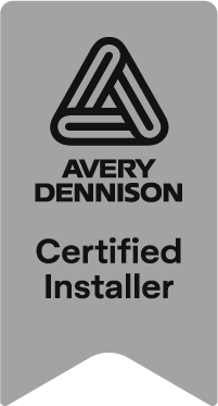 Avery Dennison Certified Installer badge - Adhere Graphics certified vehicle wrap installer West Auckland