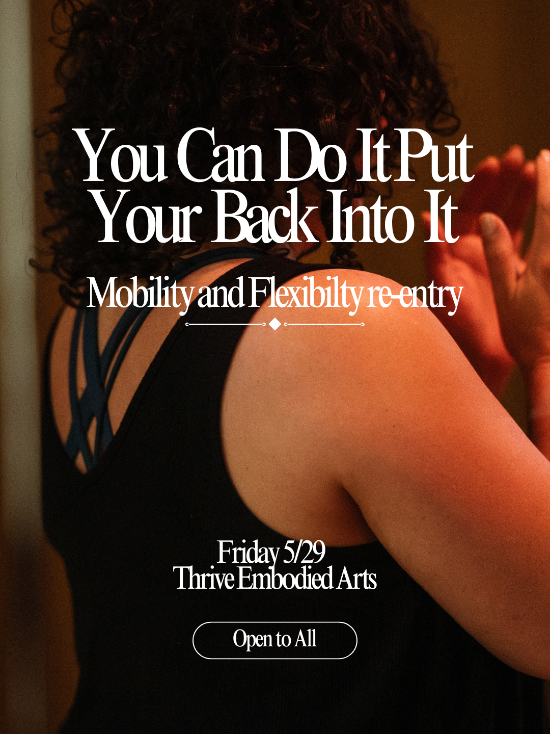 You Can Do it Put Your Back Into It