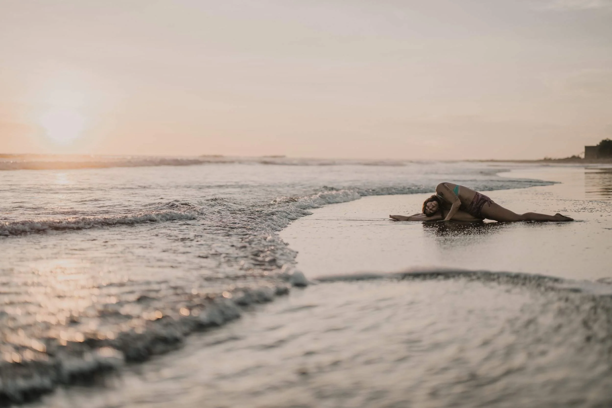 Sunset Beach Yoga at Amaru Nicaragua Retreat