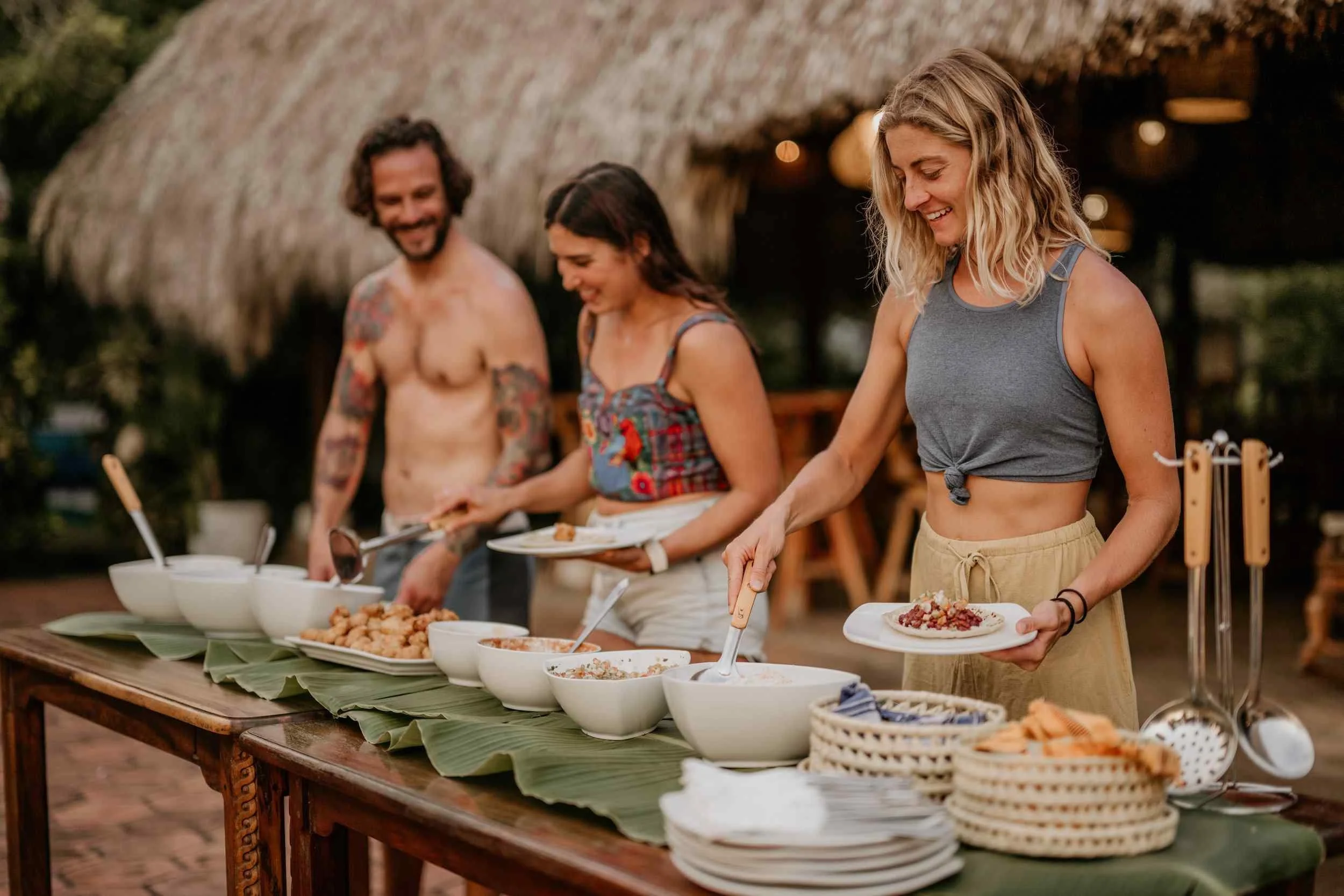 Delicious Buffet Dining at Amaru Nicaragua Retreat
