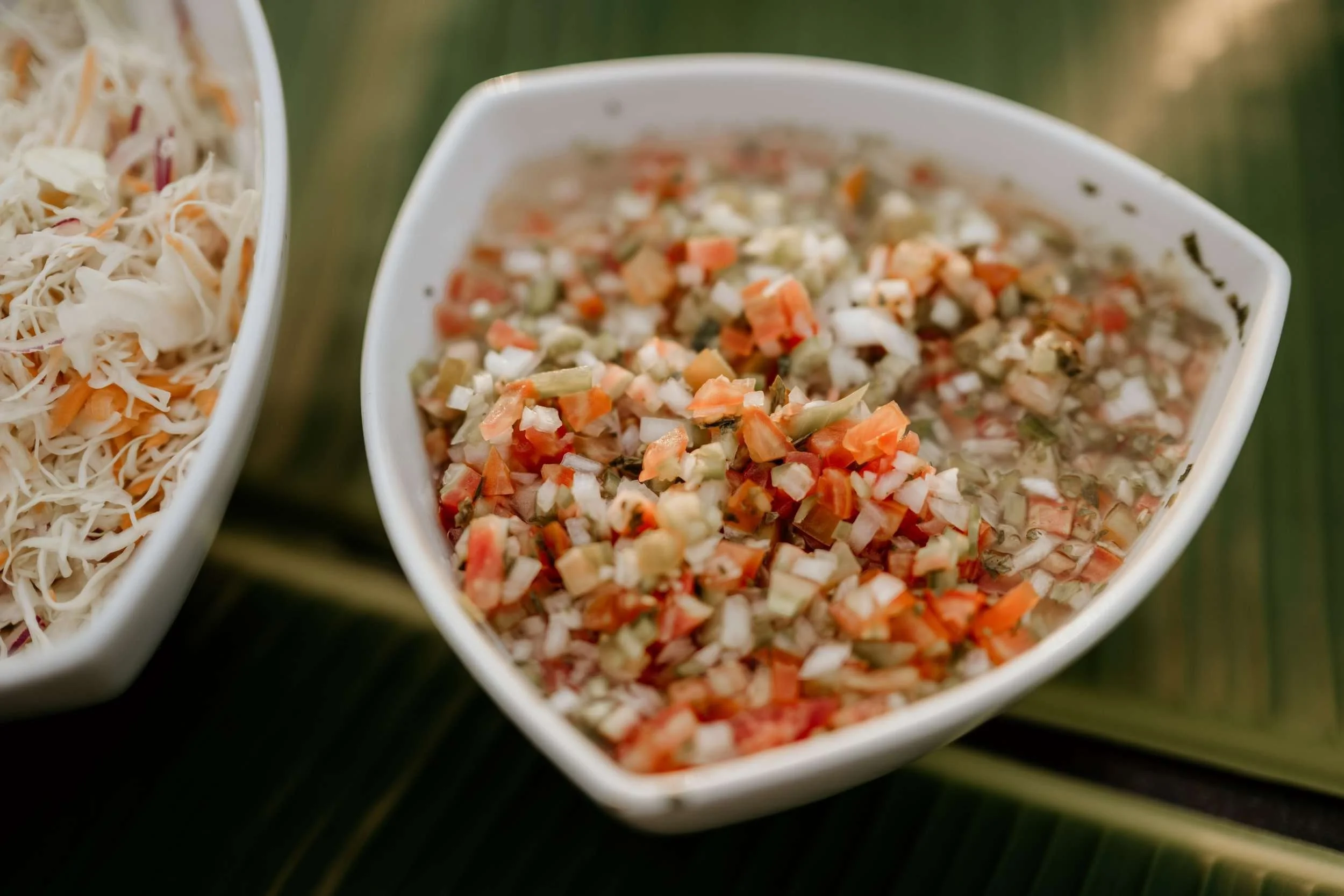 Fresh Salsa and Coleslaw at Amaru Nicaragua Retreat