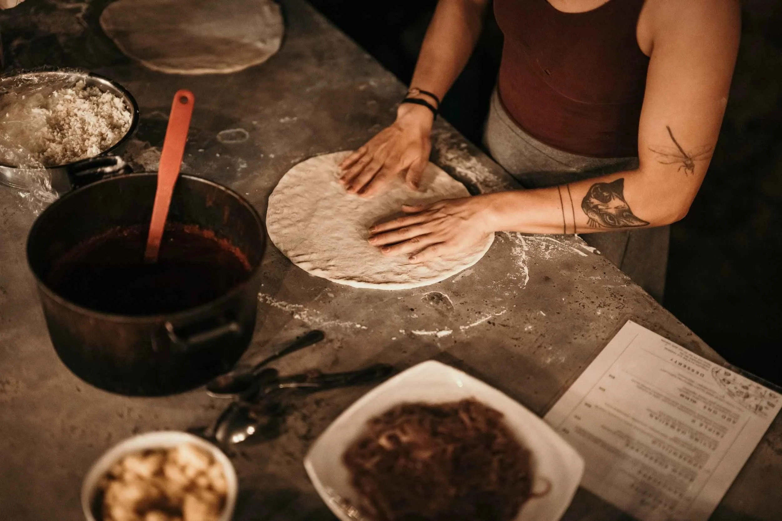Freshly Baked Pizza from the Wood-Fired Oven at Amaru Nicaragua