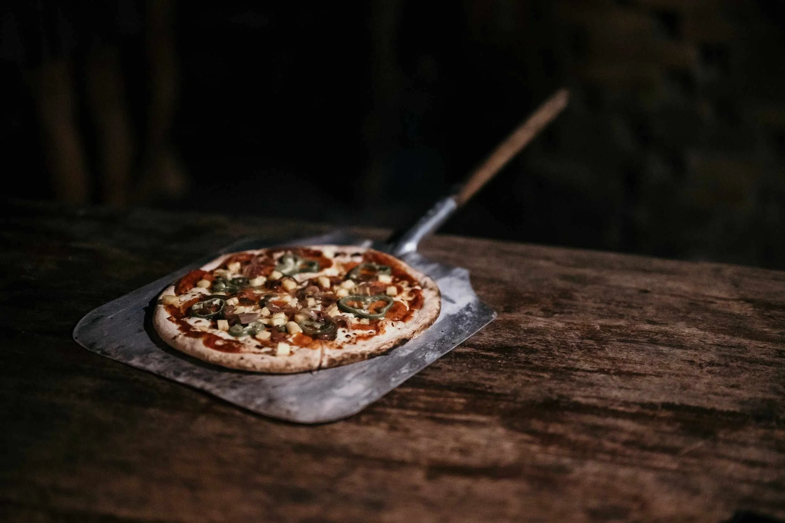 Freshly Baked Pizza from the Wood-Fired Oven at Amaru Nicaragua