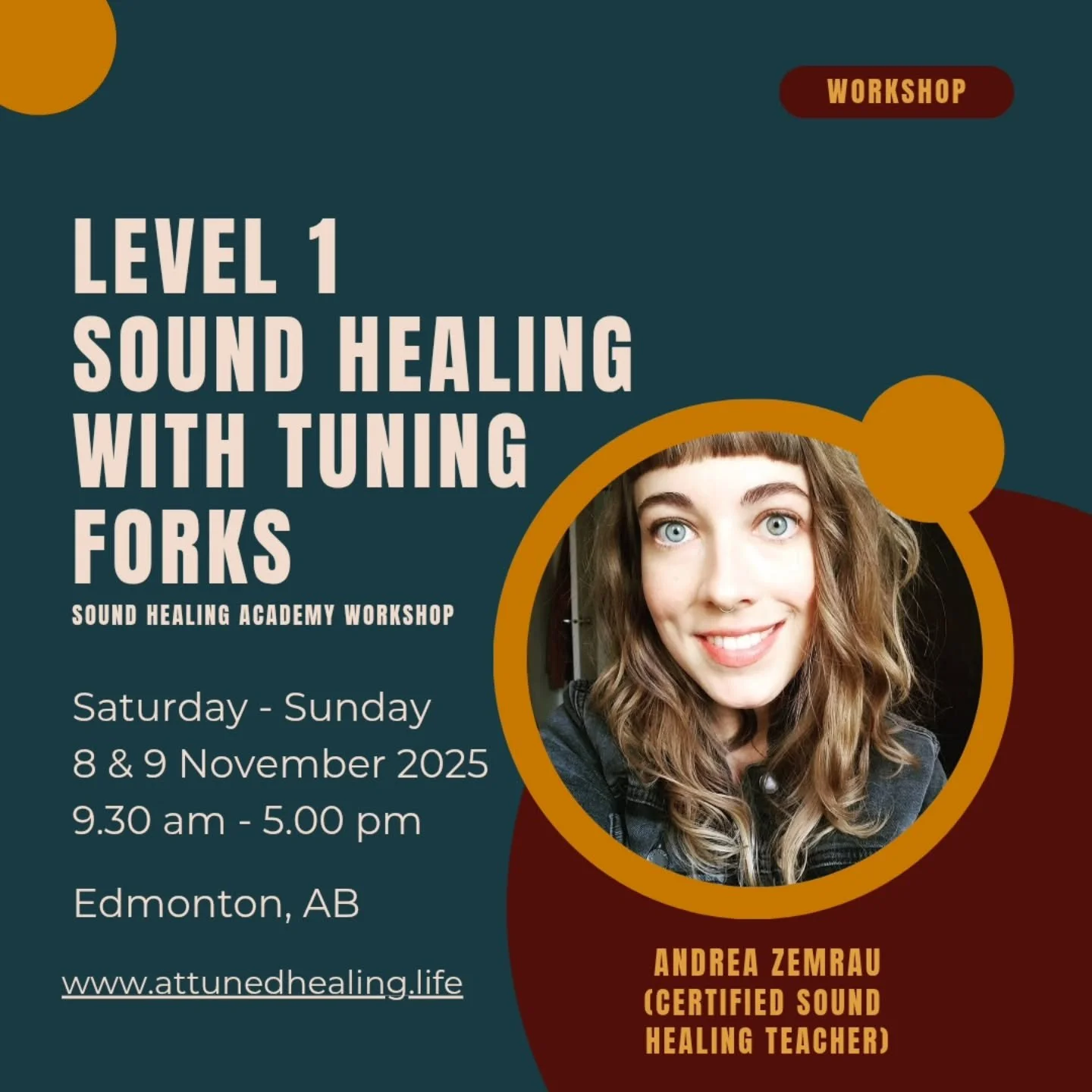 Discover the power of sound! 🎶

✨ Join my Level 1 Sound Healing with Tuning Forks workshop and learn to harmonize mind, body, and spirit. 

Perfect for beginners ready to explore the magic of vibrational healing. 🌀 

Reserve your spot today! Link i