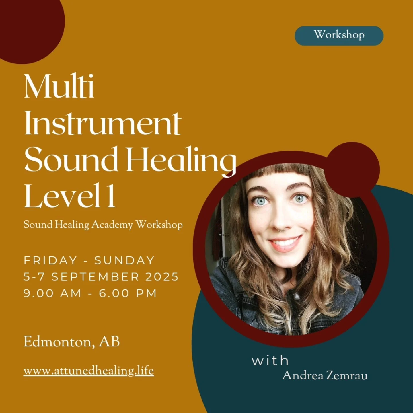 ✨ Exciting News for Western Canada! ✨

I&rsquo;m so thrilled to be teaching the Sound Healing Academy&rsquo;s Multi-Instrument Workshop this September 5&ndash;7 in Edmonton, AB 💫

This is the very first time this powerful training is being offered i