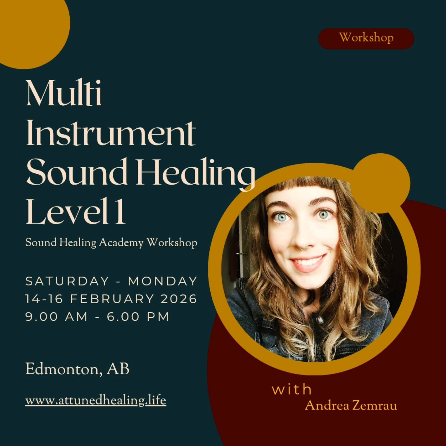 🎵 Early Bird Pricing Until December 15th! 🎵

I&rsquo;m so excited to offer Level 1: Foundations of Integral Sound Healing &mdash; a powerful 3-day in-person workshop happening February 14&ndash;16, 2026 at Healing Connections Wellness Centre in Edm