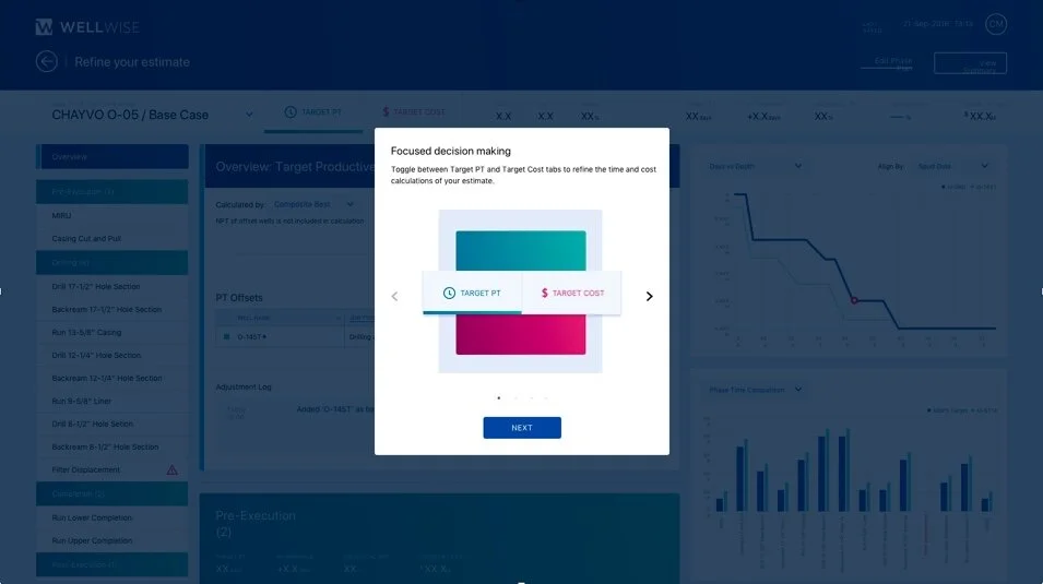 First time user tutorial