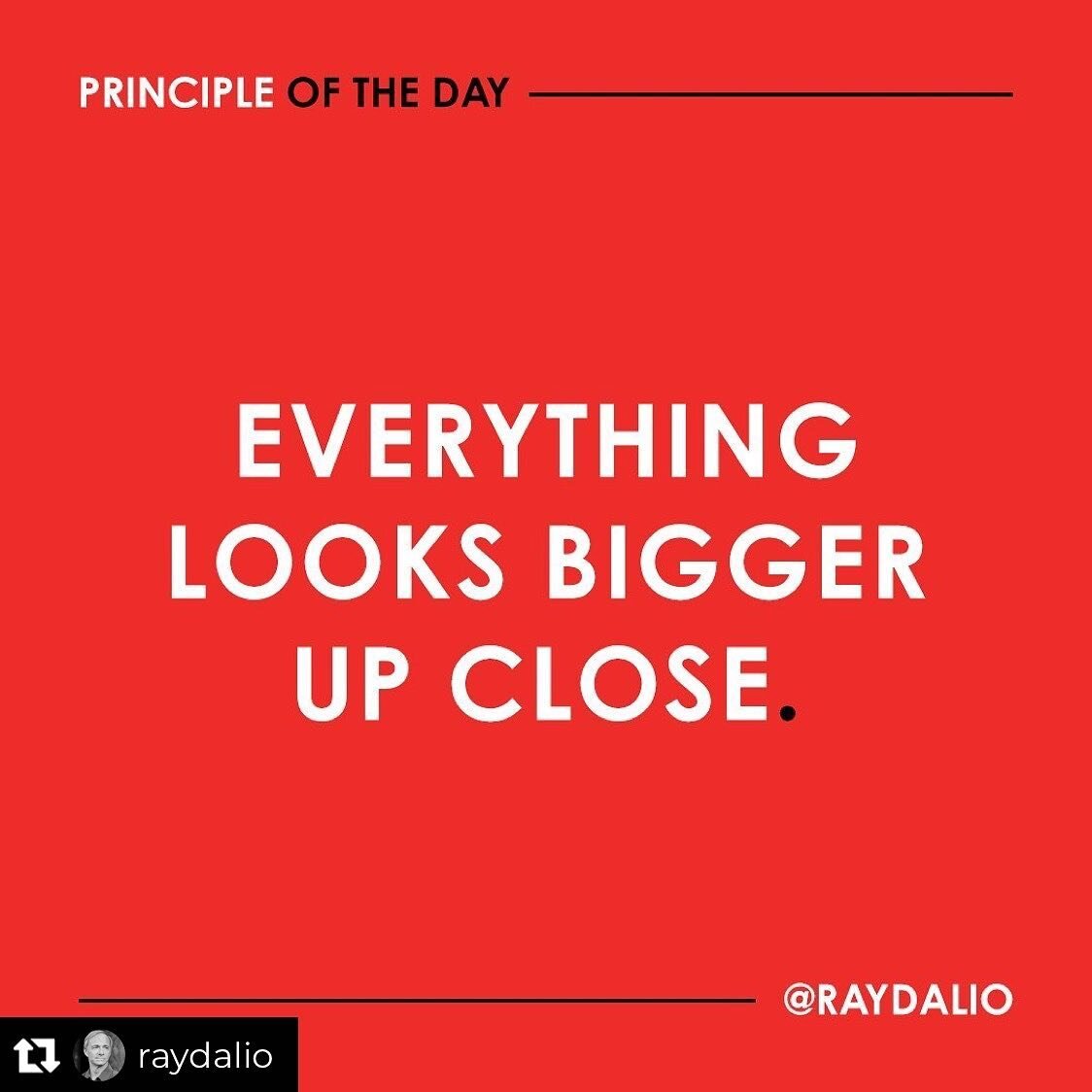 What you are looking at- you cannot see-
SPACE IS NECESSARY 
&mdash;&mdash;&mdash;&mdash;
Repost from @raydalio
&bull;
In all aspects of life, what's happening today seems like a much bigger deal than it will appear in retrospect. That's why it helps