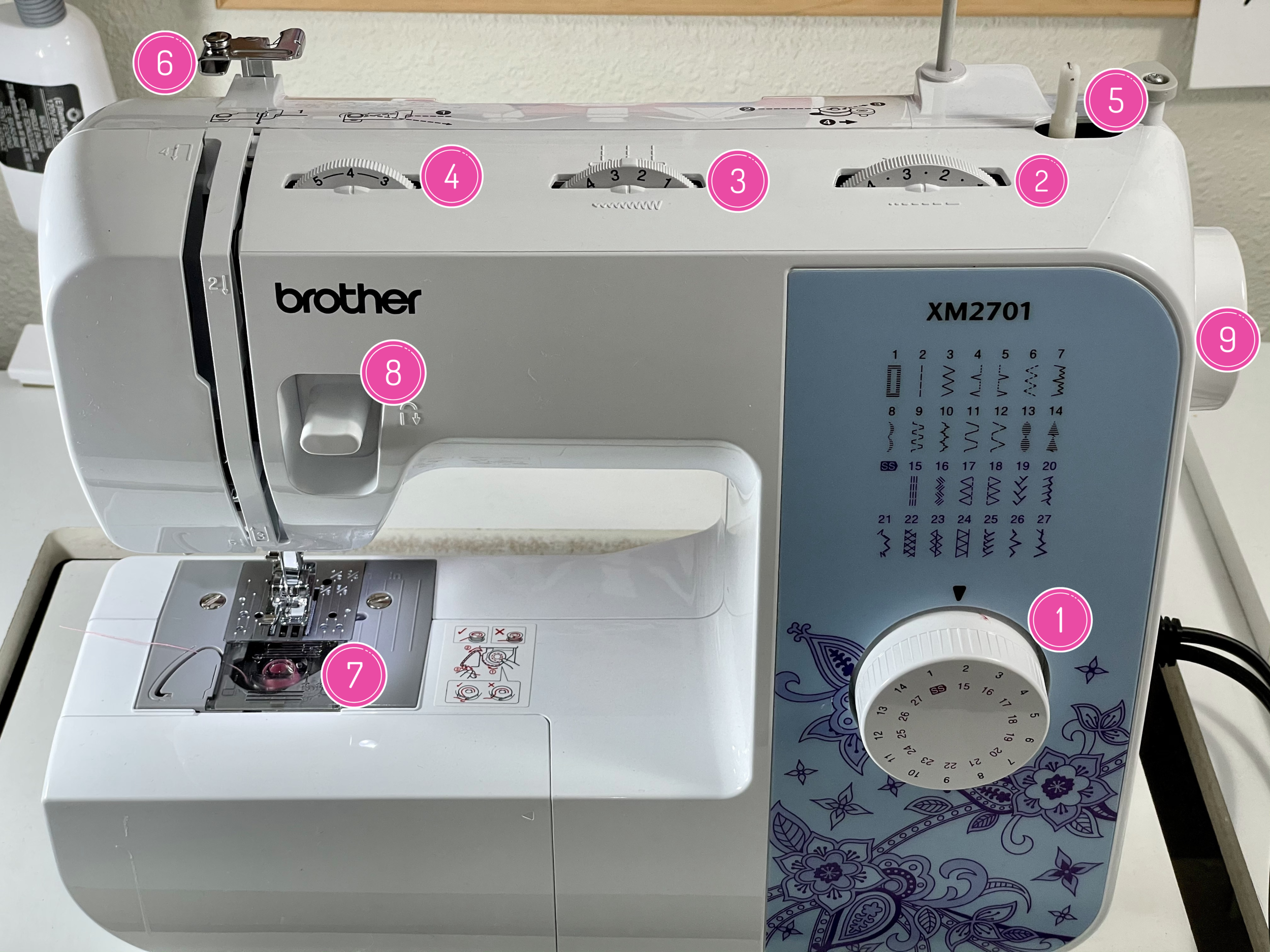 Inserting Loaded Bobbin in Brother XM2701 Sewing Machine 