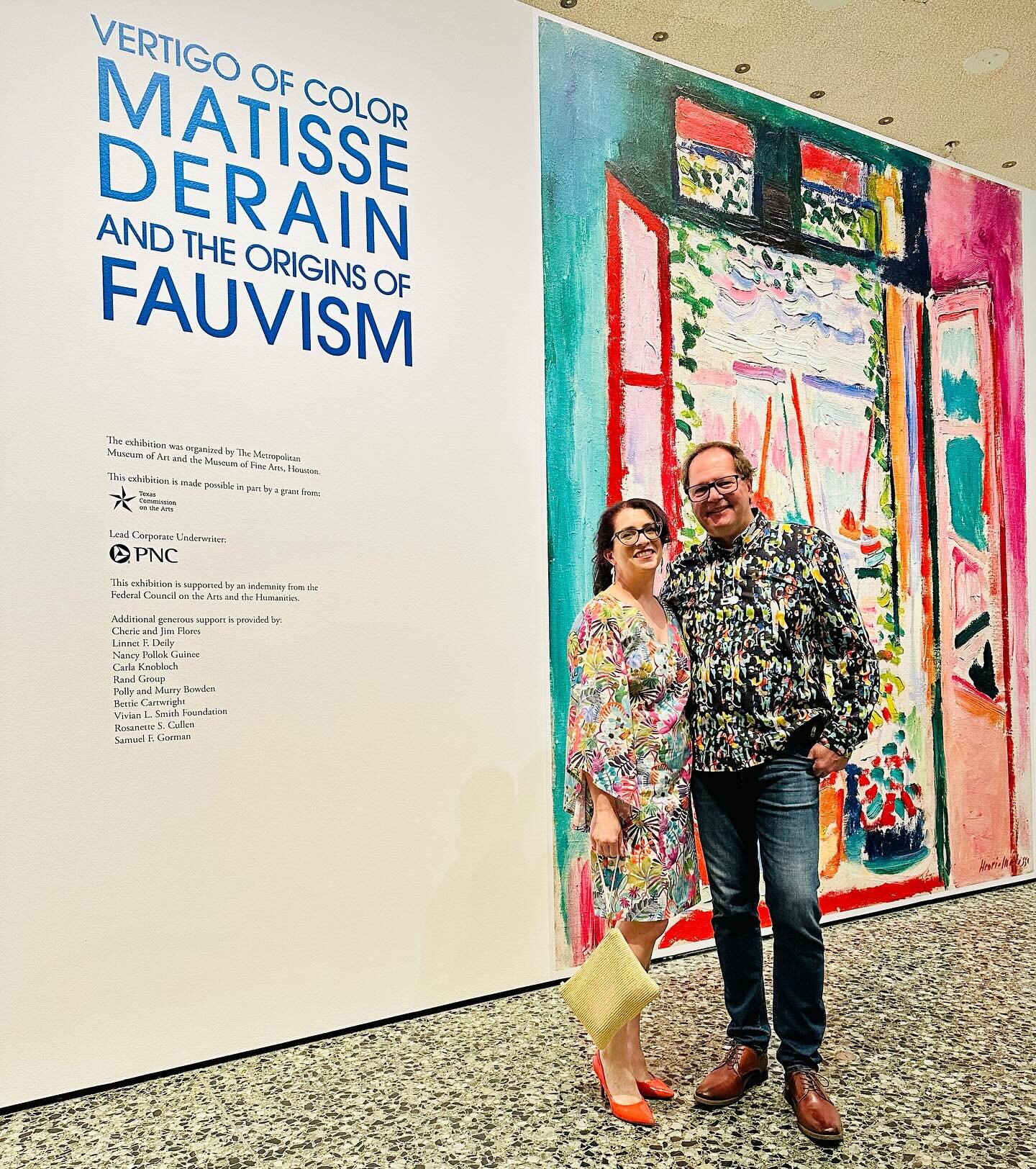 Saturday @mfahouston for the Matisse Derain exhibit. Best of all I finished my dress just in time to wear it!  McCall&rsquo;s pattern colorful tana lawn @libertylondonfabrics. Video all about the sewing process tomorrow.