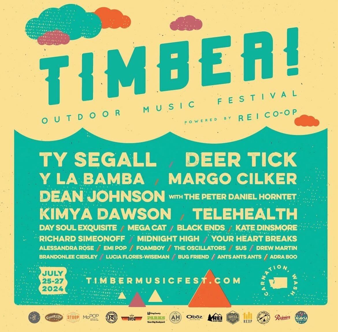 Stoked to be back at @timberfest this Summer with this very cool lineup. See ya in July friends! Tix on sale now @artisthome