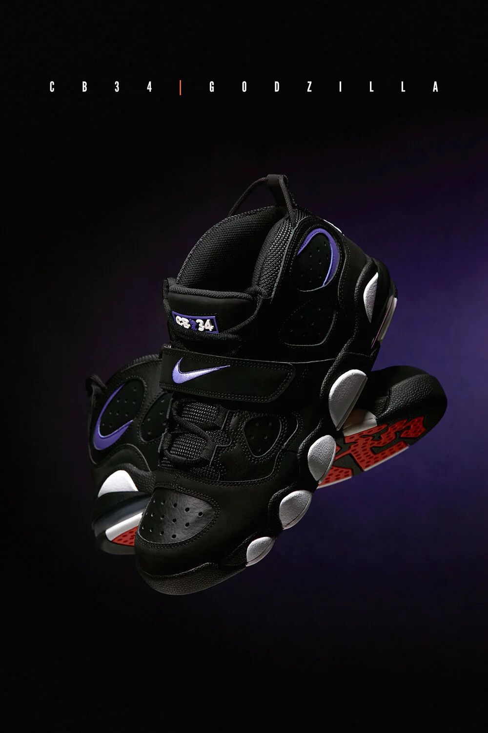 Professional product photography featuring the Nike CB34 Basketball shoe.