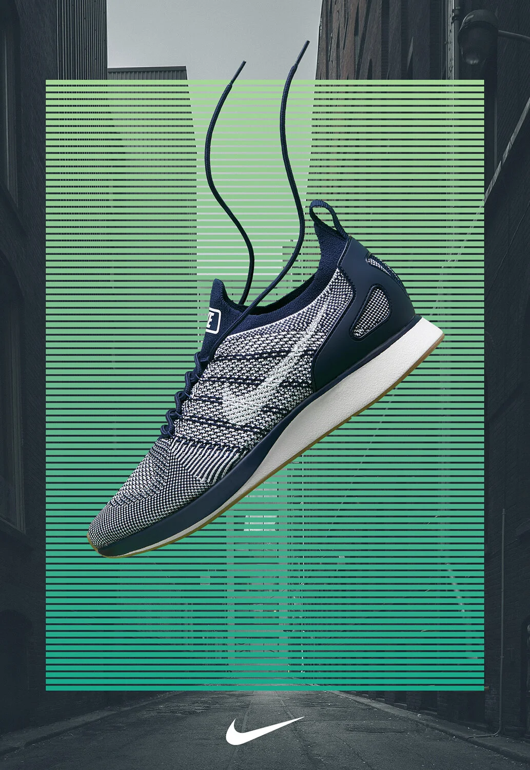 Professional product photography featuring Nike Running.