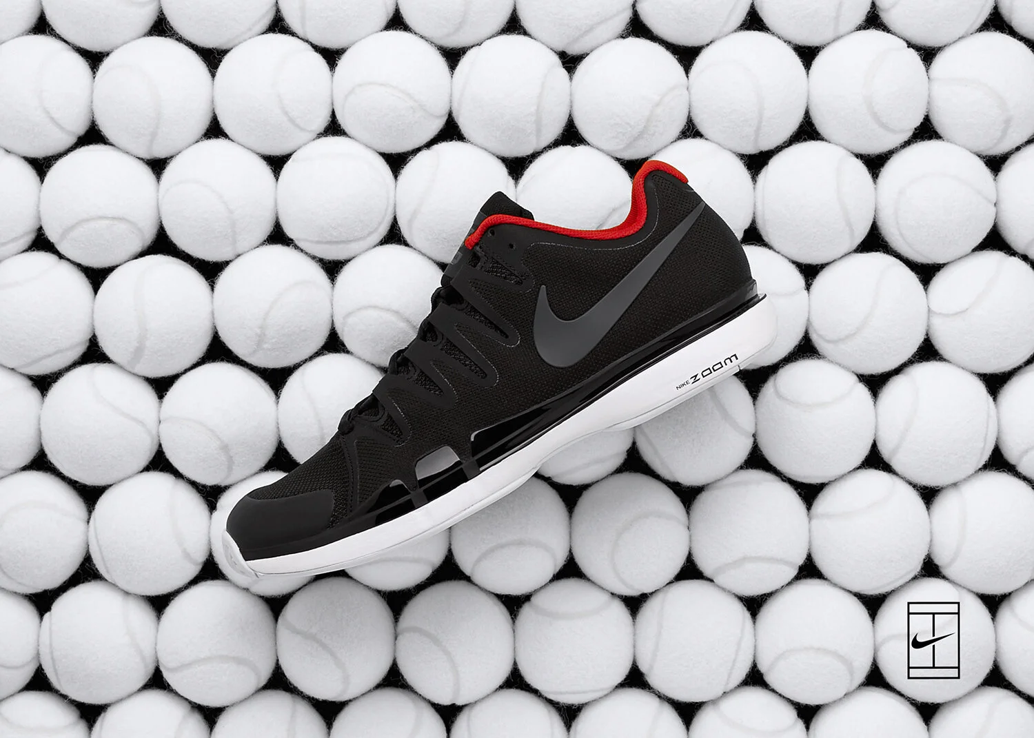 Professional commercial product photography featuring Nike Tennis.