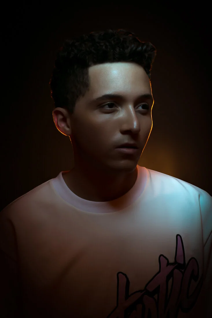 Professional commercial portrait photography featuring musician Nikko Hurtado.