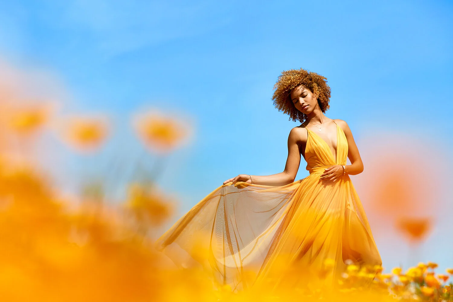 Professional commercial portrait photography featuring model Jutta Nawao.